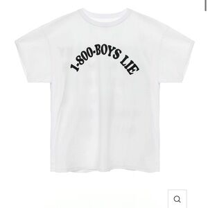 Boys Lie White and Black Short Sleeve Tee